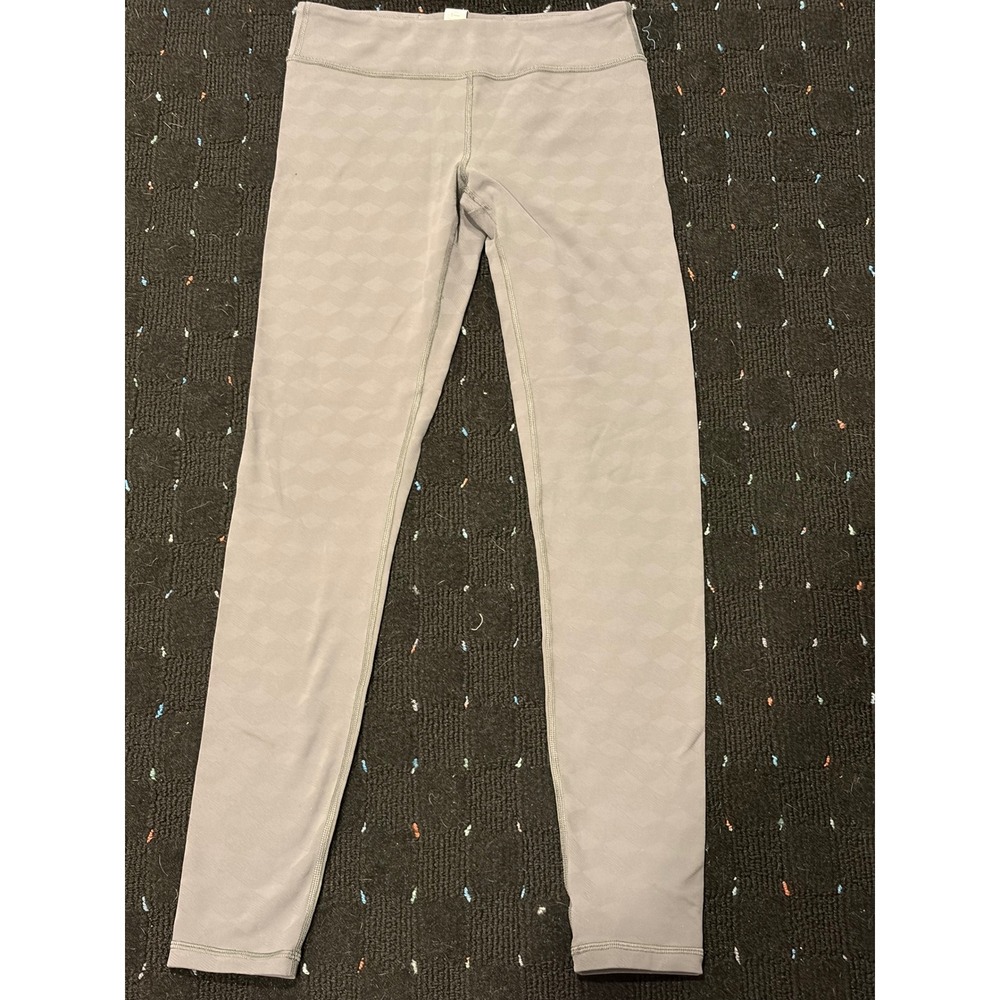 Ivivva Lululemon‎ Grey Geometric Diamond Pattern Athletic Leggings Girls Size 12